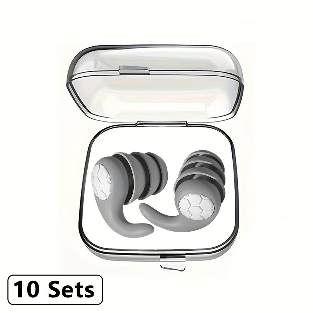 HUAK 1 Pair Soft Silicone Earplugs - Noise Canceling, Comfortable Fit, for Sleep, Swimming, Creating a Silent Environment