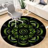 1PC Black Green Mandala Pattern Chair Carpet for Office, Indoor Non-Slip Washable Carpet, Soft Comfortable Mat For Office Room Yy250930254