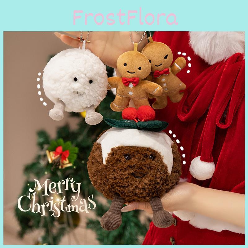 Cute Snowball Pudding Christma Series Plush Toy Cartoon Gingerbread Pendant Man
