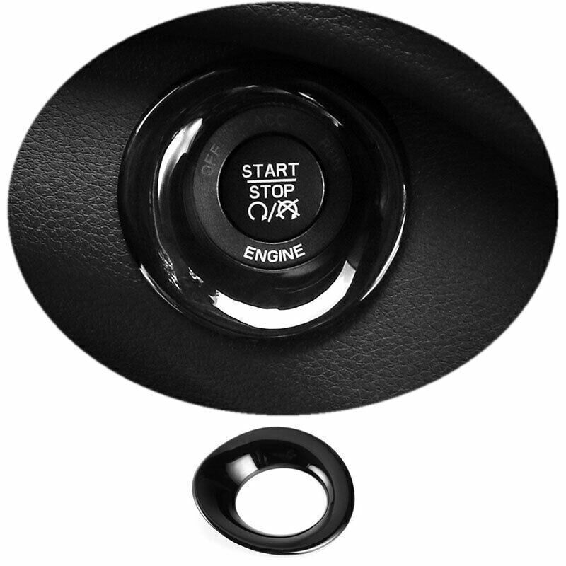 For Jeep Cherokee 2014-2022 Glossy Black Start Button One-Click Switch Cover 1PC