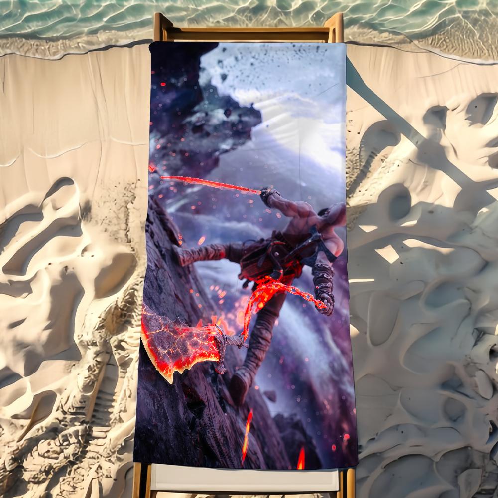 Game G-God Of War Towel Beach Shower Bath Travel Lightweight Skin Friendly for Pool Camping Cruise Summer