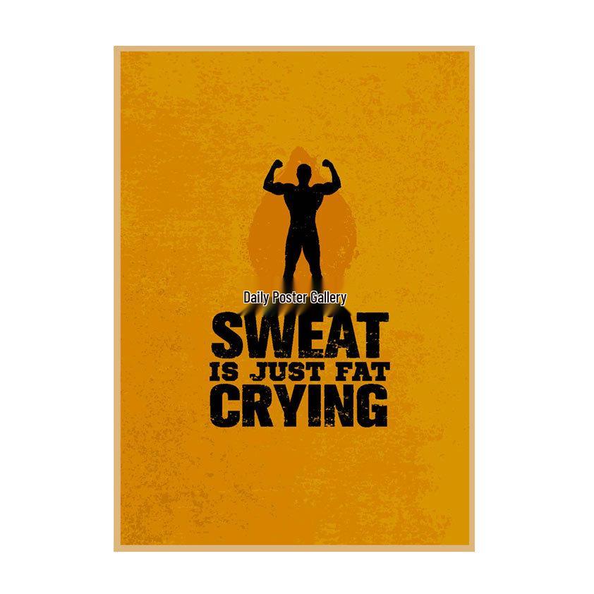 Industrial Style Motivational Gym Poster for Cafe, Bar, and Restaurant Decor
