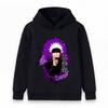 Kids Boys Girls Pullover Hoodie, Trendy Anime Character Printed Casual Hooded Sweatshirt with Purple Graphic, Comfortable Long Sleeve Top for Daily X