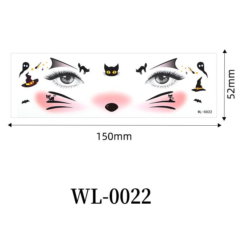 Waterproof Halloween Eye & Face Tattoo Stickers for Kids