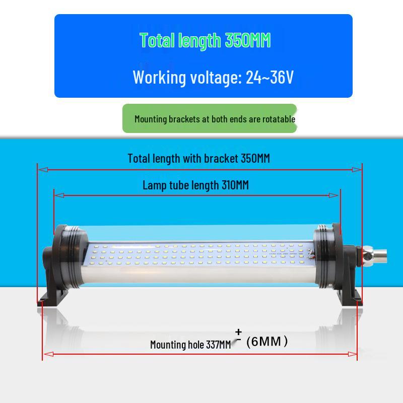 Waterproof Explosion-Proof LED CNC Machine & Lathe Work Light, 220V/24V, Free Shipping