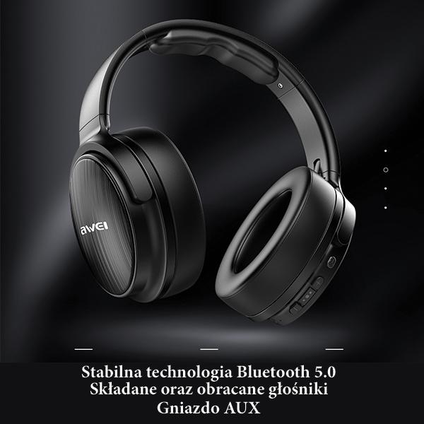 Słuchawki nauszne Bluetooth AWEI A780BL Czarne