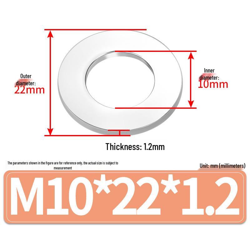 Jin Juntai Thick & Thin Stainless Steel Flat Washer, Round M10-M36