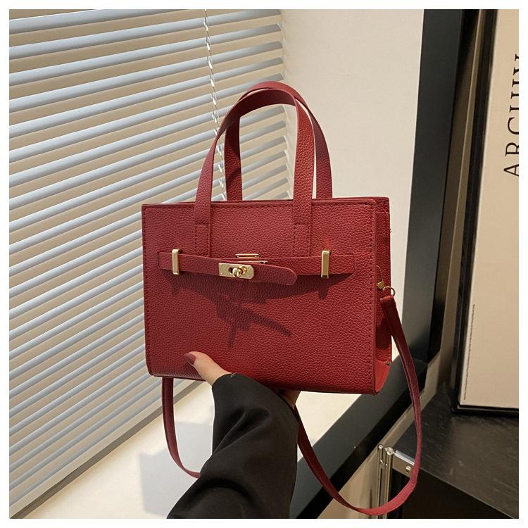 Stor kapacitet sommar vardaglig ny retro mode textur vardaglig bärbar tote crossbody axelväska kvinnor