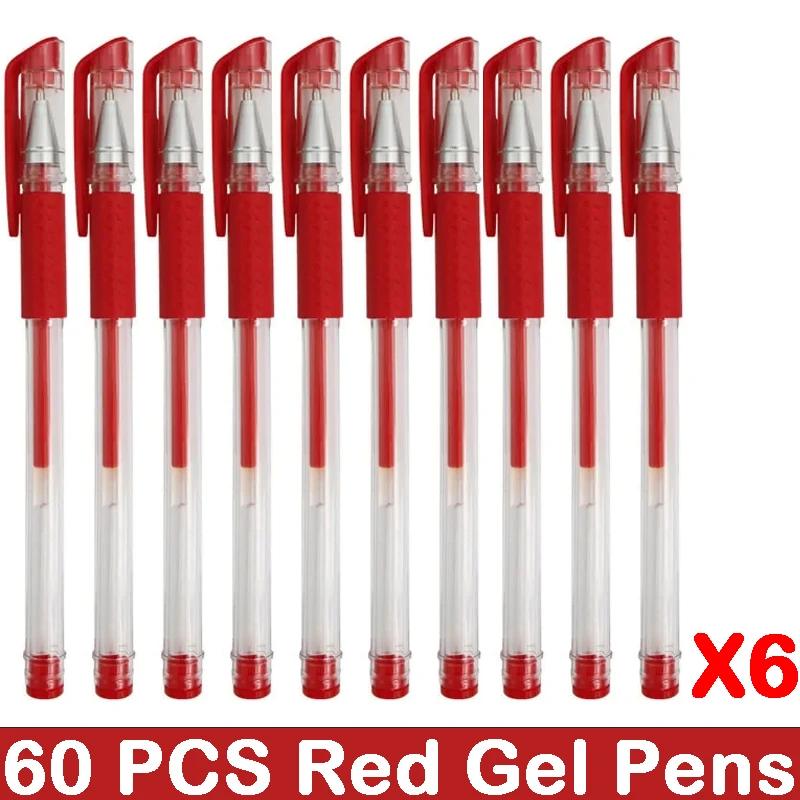 10/100 PCS Roise Retractable Gel Pens Set Black/Red/Blue Ink Ballpoint for Writing Refills Office School Supplies Stationery