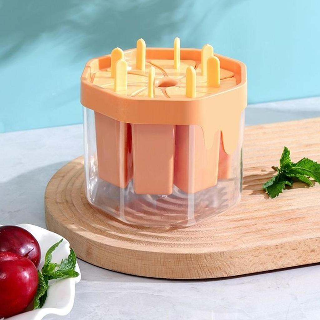 Popsicles Molds Silicone 8 Cavity Popsicles Trays Freezer,Homemade Ice Cream Molds Large Ice Pop Maker Reusable Ice Lolly Mould