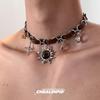 Retro Spicy Girl Butterfly Punk Leather Choker Necklace
