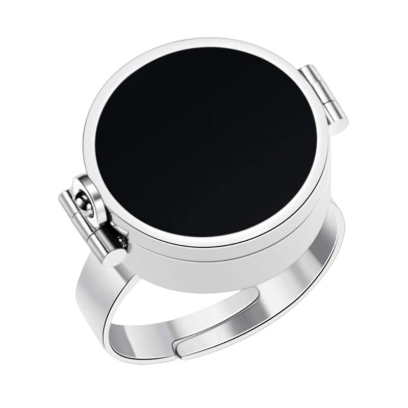 

Stylish Lip Balm Storage Ring Adjustable Design For Emergency Storage Finger Jewelry Portable Fashion Accessory