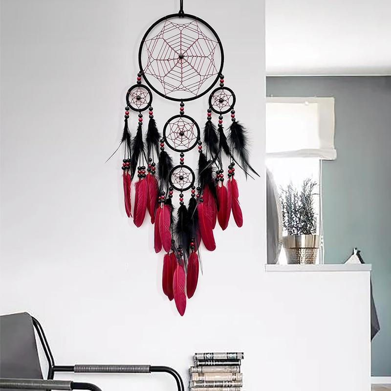 Handmade Round Dream Catcher Vintage Hanging Feather Dreamcatcher For Bedroom Wall Ornament Decor Premium Durable