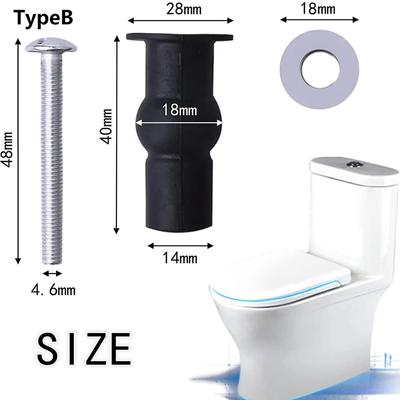 2 Stück M5 Toilettensitzschrauben Mutterndeckel Deckeloberteil Befestigung Sackloch Montagesätze Badezimmerzubehör Ersatz Toilettensitzschrauben