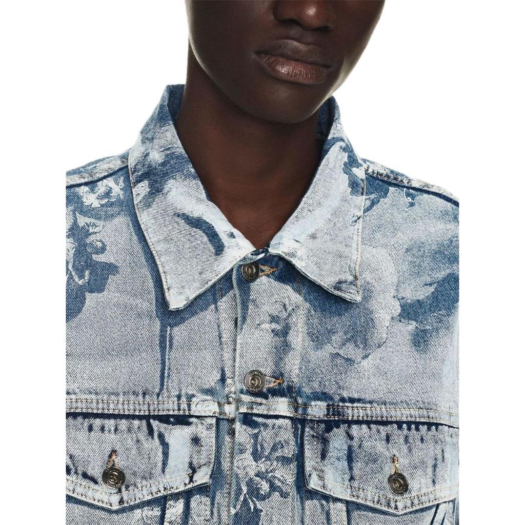 Off-White Skate Denim Jacket Azzurro Men Outerwear Blue OMYE077S23DEN0024000