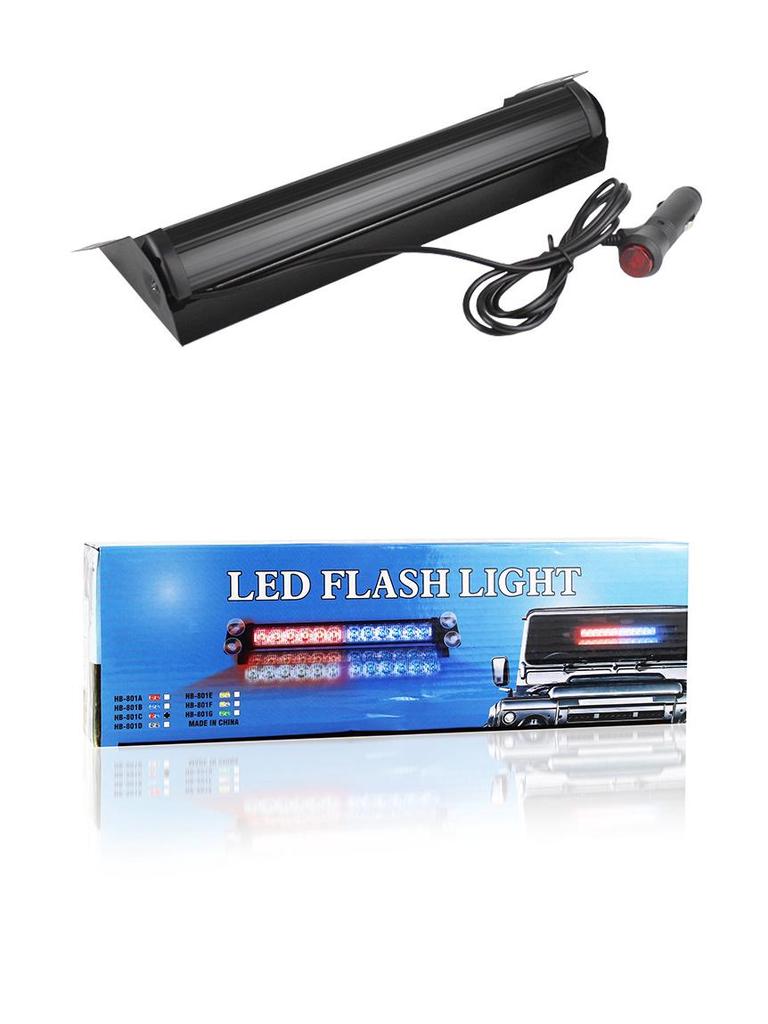 Car Suction Cup LED Strobe Light - Windshield Front/Rear Flash Warning Light