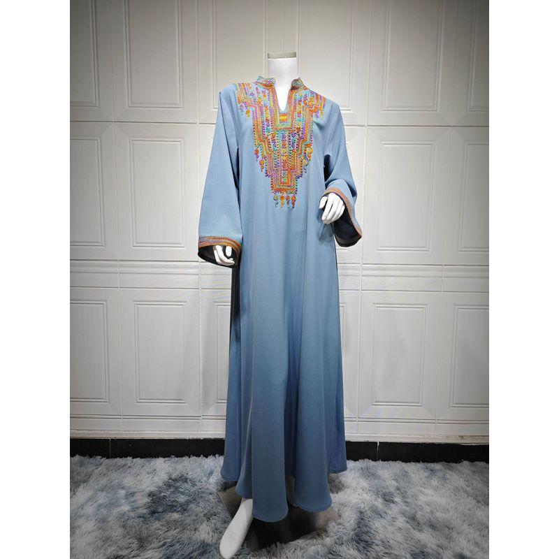 

Индонезия Ближний Восток Внешняя торговля Женская одежда Арабское платье Веревочная вышивка Дубай Путешествия Официальное платье Платье Платья Light blue M