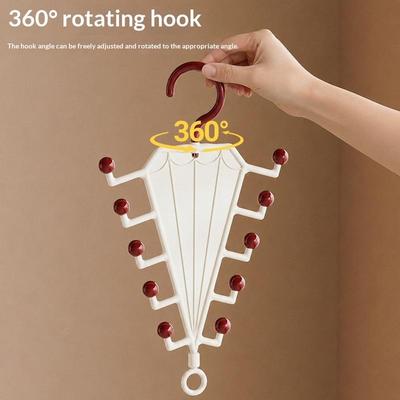 Multifunktionaler V-förmiger Kleiderbügel-Organizer mit 10 Haken, strapazierfähiges Material, ideal für die Aufbewahrung von Hüten und Kleidung im Kleiderschrank