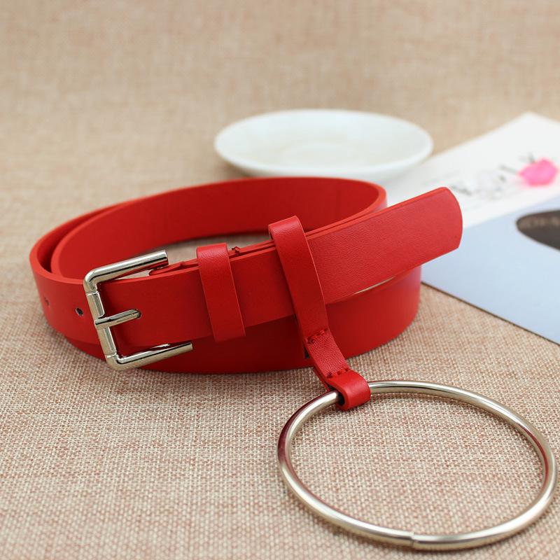 Spring And Summer Popular Dress Decorative Belt Large Ring Women'S Jeans Belt Belt Belt Belt