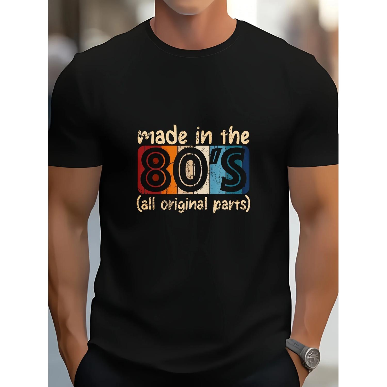 

Men s Retro 80s Vintage T-shirt with Vintage 80s Text Design That Can Be Machine Washed, 80s Vintage 80s Clothing S чёрный