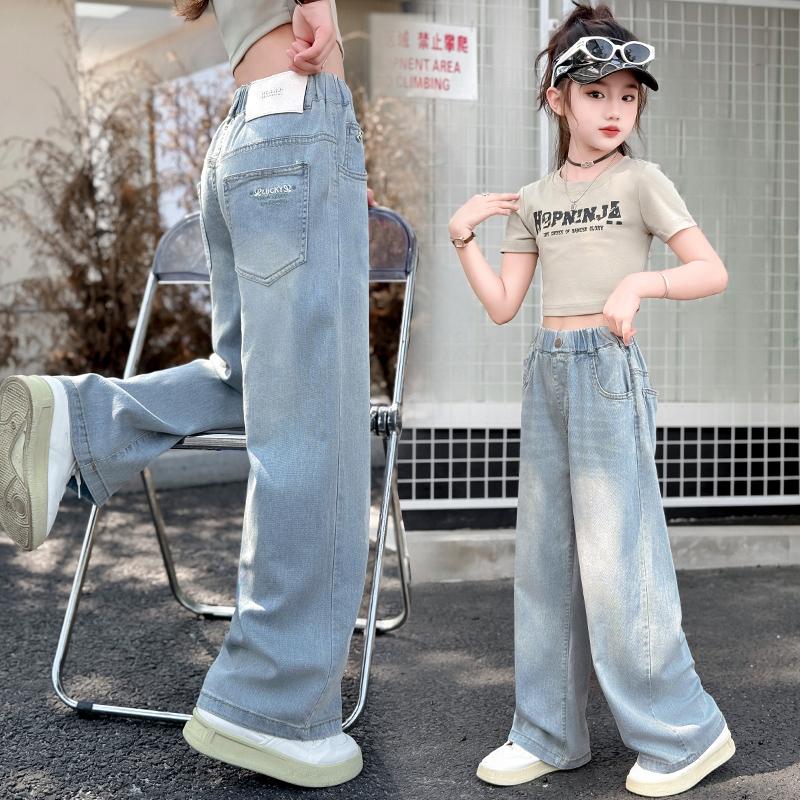 Girls' Jeans Summer Wear 2025 New Style Children's Summer Thin Pants