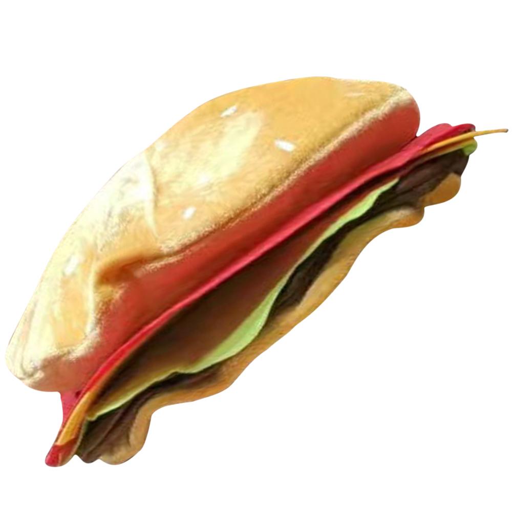 Cappello da hamburger Costume da festa Divertente cartone animato Berretto in tessuto Accessorio per spettacoli teatrali