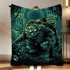Game Derivative Bioshock Rapture Throw Soft Coral Fleece Blanket 310gsm Fluffy Warm Throw for Sofa Bed Couch Bedroom Decor