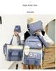 Stylish Korean Style Backpack Set for School: Large Capacity Fashion Shoulder Bag for Girls