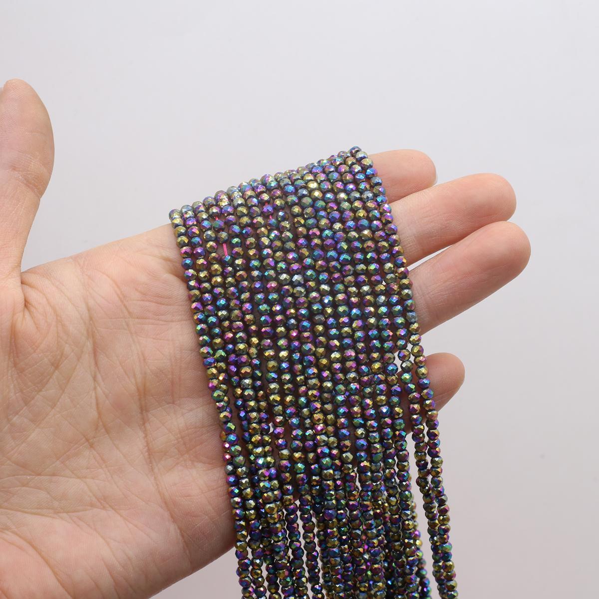 

2-ниточные бусины из шпинели 3 мм, граненые натуральные камни, свободные бусины-разделители для изготовления ювелирных изделий, ожерелий, браслетов, аксессуаров, длина бусинок 38 см 2Strand/3mm