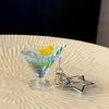 Keys Rings Ornament Juice Cup Pendant Fashion Keyring Accessories for Keychains