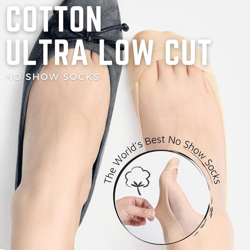 Women's Ultra-Thin No Show Low Cut Socks for Flats and Heels