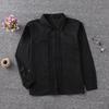 Uniform Long Sleeve Shirt With Pleated Front For Student Fashion