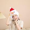 KX4B Plush Snowman Headgear Christmas Hat for Adults Warm Winter Festives Accessory Comfortable Santa Costume Headgear