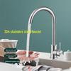 304 Edelstahl Schwenkbare Küchenarmatur