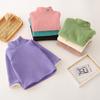 Winter Children's Bottoming Shirts Baby Boys Fleece Thickened T-shirts Kids Clothes Toddler Girls Turtleneck Pullovers Sweater