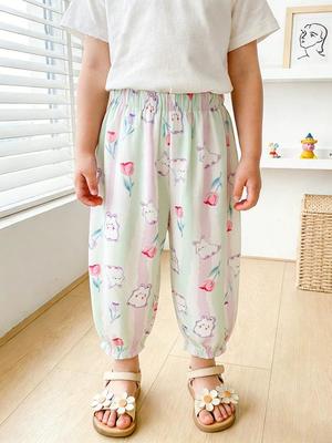 Girls' Cute Summer Anti-Mosquito Pants for Toddlers and Kids