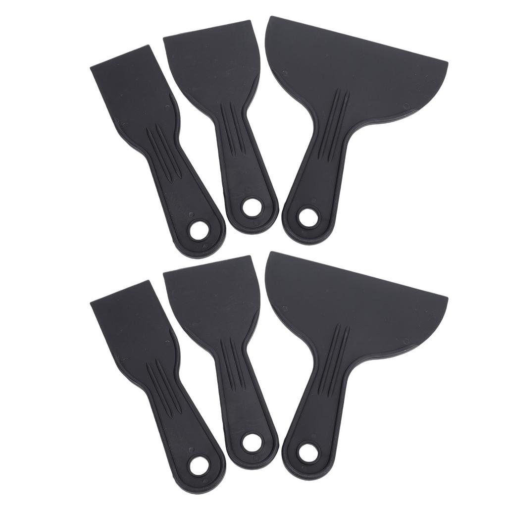 6PCS Paint Scraper Tools Plastic 2 3 6 Inch Wall Putty Scraper Spreader Tool for Drywall Repair Painting Patching