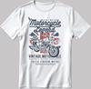 Royal Motor Motorcycle Legend Vintage Short Sleeve White-Black Men's / Women's T Shirt E144