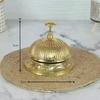 Embossed Brass Desk Bell - Vintage Style Reception Counter Bell