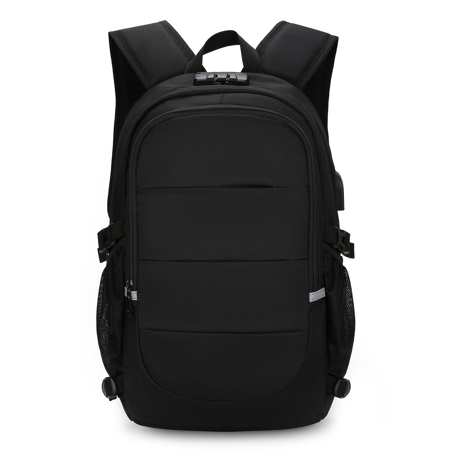 

Сумка для ноутбука Мужской двойной рюкзак большой вместимости с USB-зарядкой Мужской деловой рюкзак чёрный