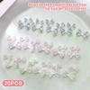 20Pcs Checkered Bows Resin Nail Charms Plaid Bows Ties Nail Art Decorations DIY Nail Designs