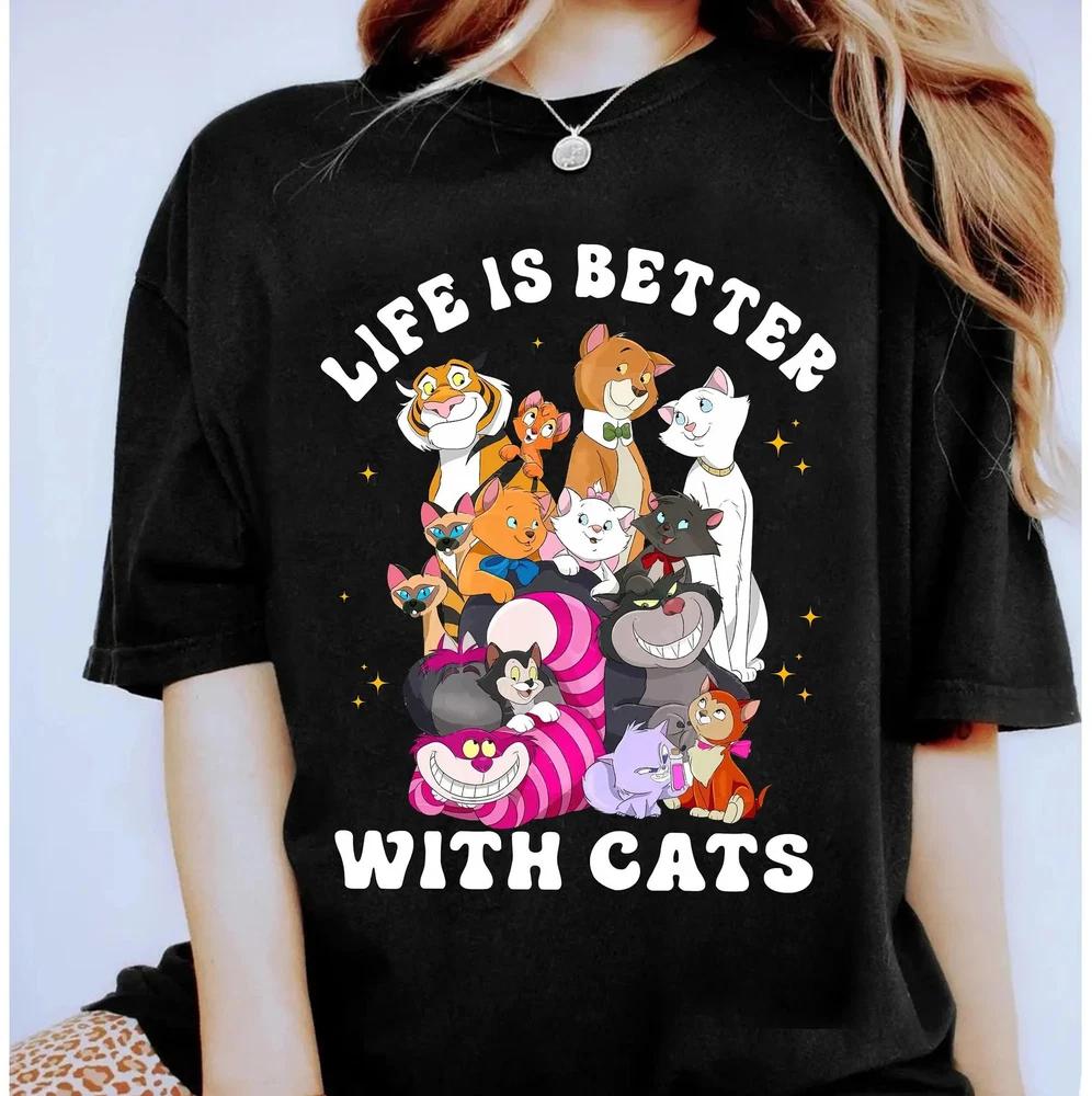 Cats Tshirt Life Is Better With Cats Cat Person Shirt S