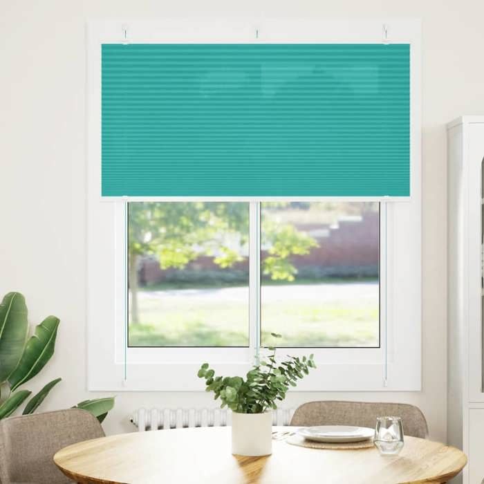 VidaXL Store plissé vert pétrole 115x100cm largeur du tissu 114,4cm, store plissé de fenêtre, store accordéon, store plissé 4015384