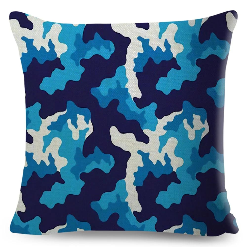 Heimdeko Geometrische Kissenbezüge Dekorative Militär-Camo Kissenbezüge Schlafzimmer Wohnzimmer Sofa Autos