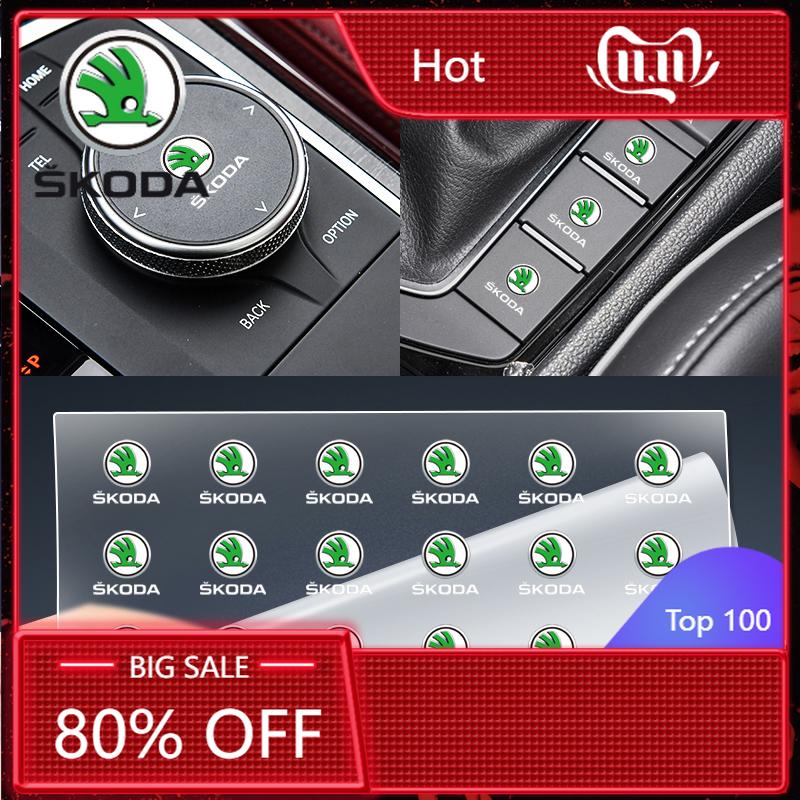 

Car Sticker 2025 New Car Window lift button sticker Steering Wheel Decal For Skoda Octavia A5 Superb old Febia Roomster rapid Ro 1pcs