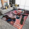 Harley-Quinn Cartoon Area Rug Large,Clown Girl Carpet Rug for Living Room Bedroom Decoration,Kitchen Bathroom Non-slip Floor Mat