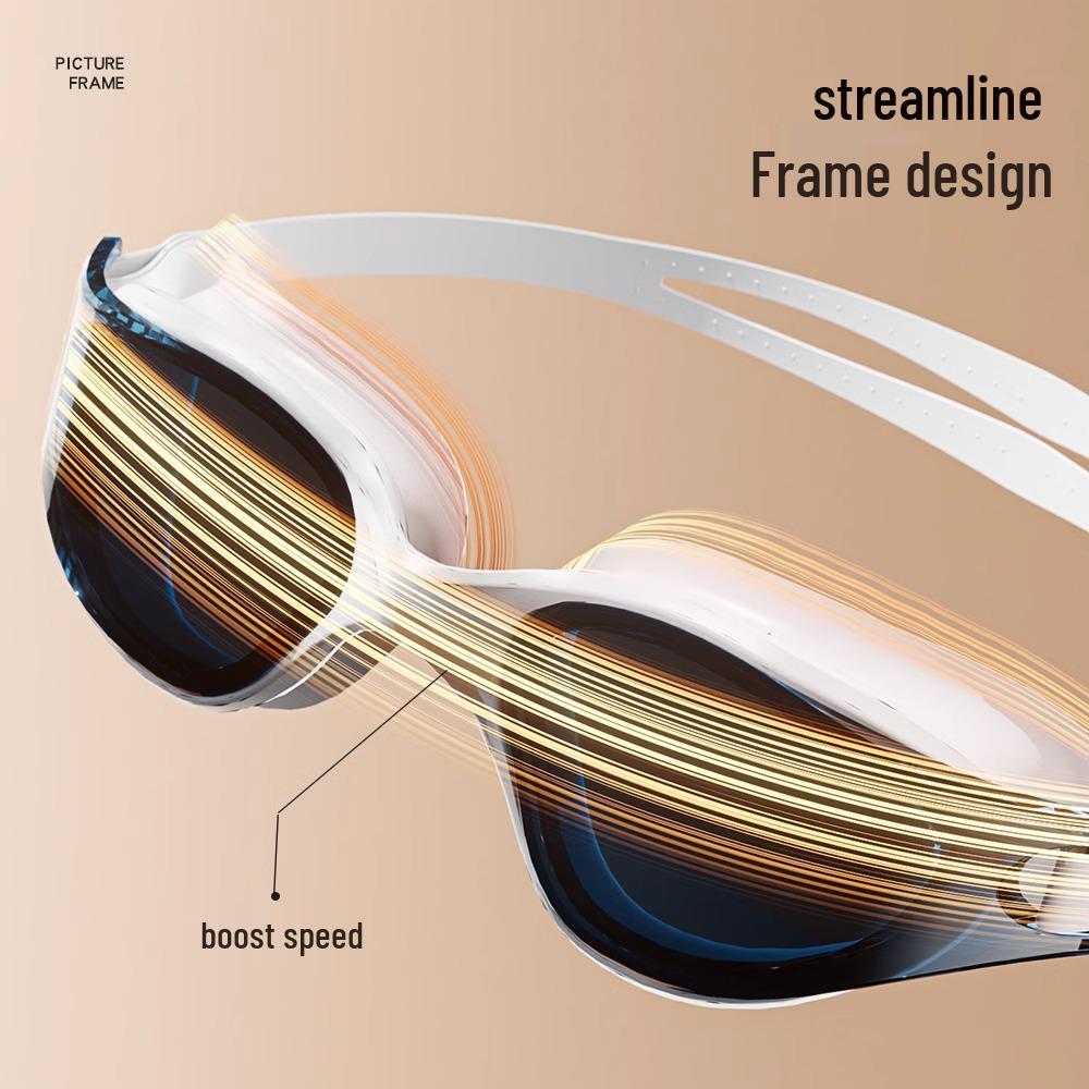 Yoyou Swim Cap & HD Anti-Fog Waterproof Goggles Set for Men & Women