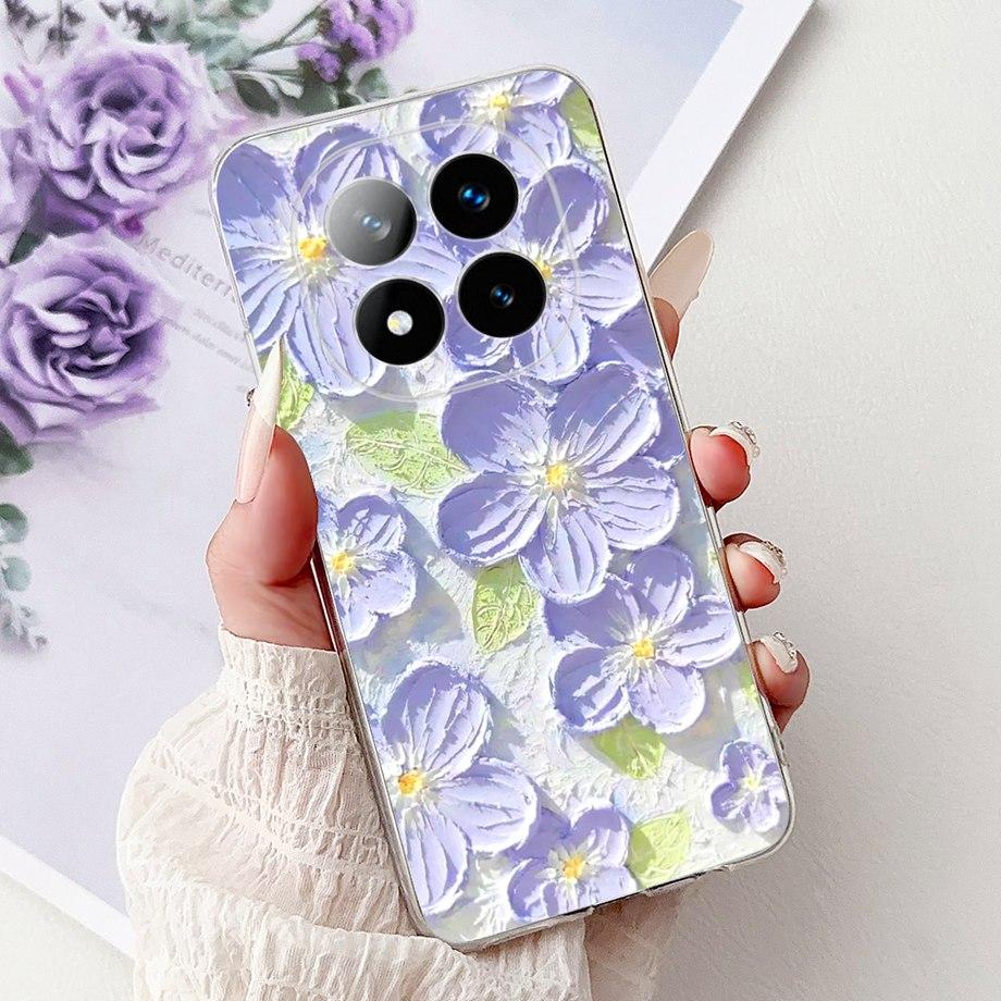 For Xiaomi Redmi Note 14 Pro+ 14Pro Note14 4G 5G Phone Case Back Cover Girly Fashion Flower Butterfly Paintong Soft TPU Fundas