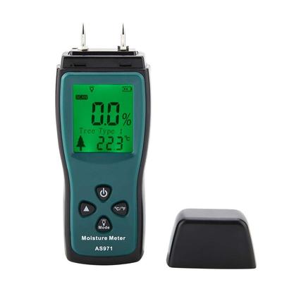 Digital Wood Moisture Meter, Humidity Detector, Moisture Content Detector, Digital LCD Display, Wood Moisture Tester, ±0.5% Accuracy, 4 Types, Compati