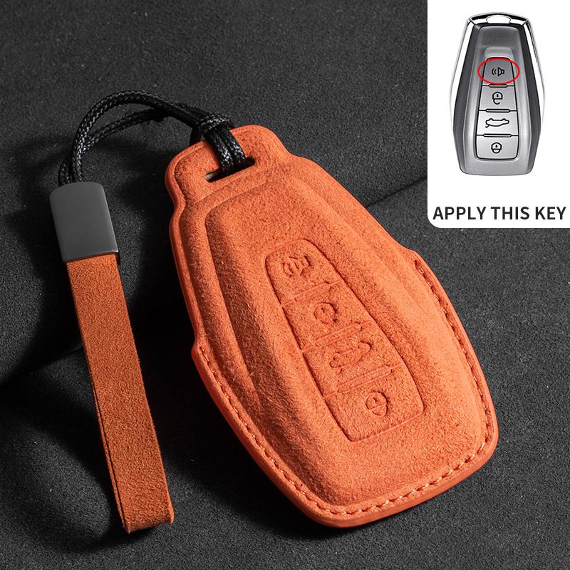 Car Key Case Cover For Geely Coolray 2024 X6 Emgrand  Hawk GX7 Car Key Holder Shell Accessories
